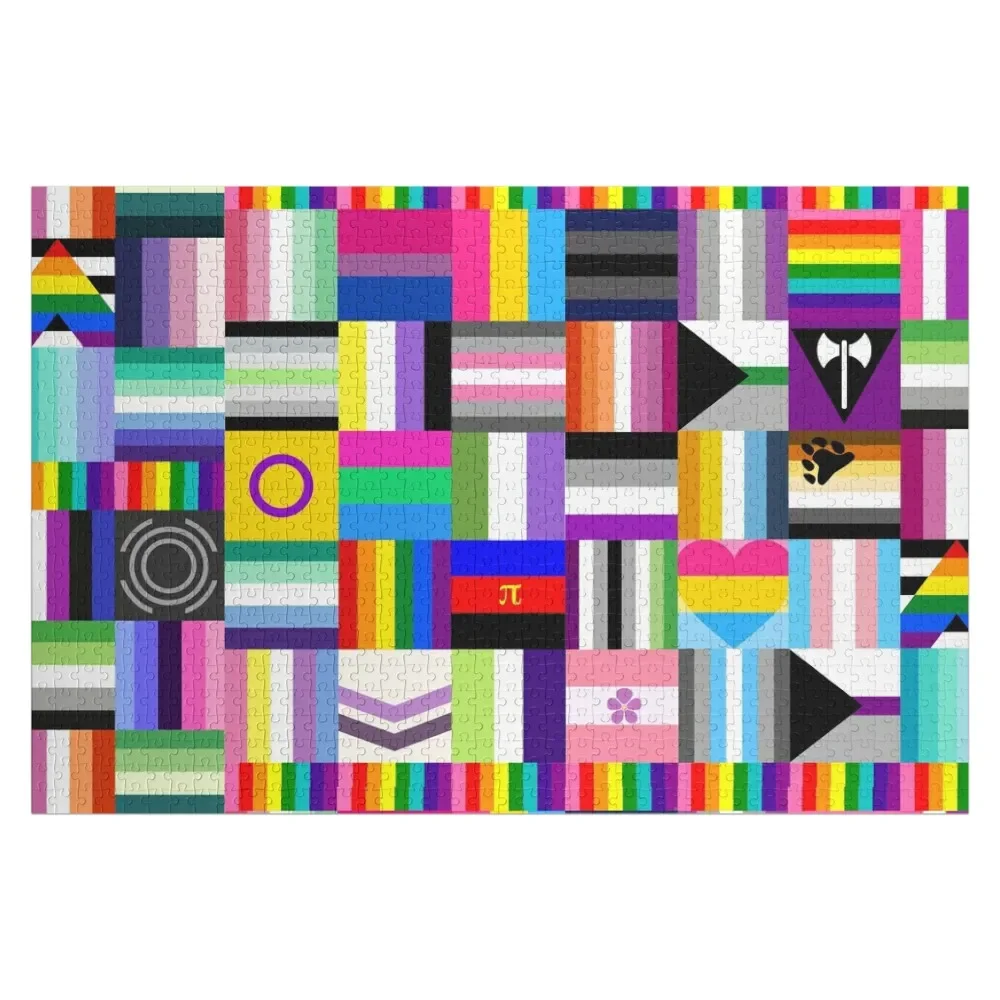 

LGBTQIA Pride Flag Collage. LGBTQ Pride Jigsaw Puzzle Personalized Toys Personalized Puzzle