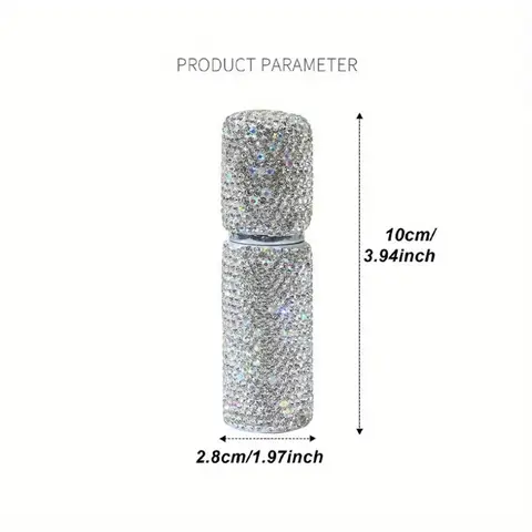 10ml kristall parfym sprayflaska resepåfyllningsbara flaskor mini dricksvatten bling glitter tomma kosmetiska behållare förångare flaska 6 best sales kristall parfymflaska - №3