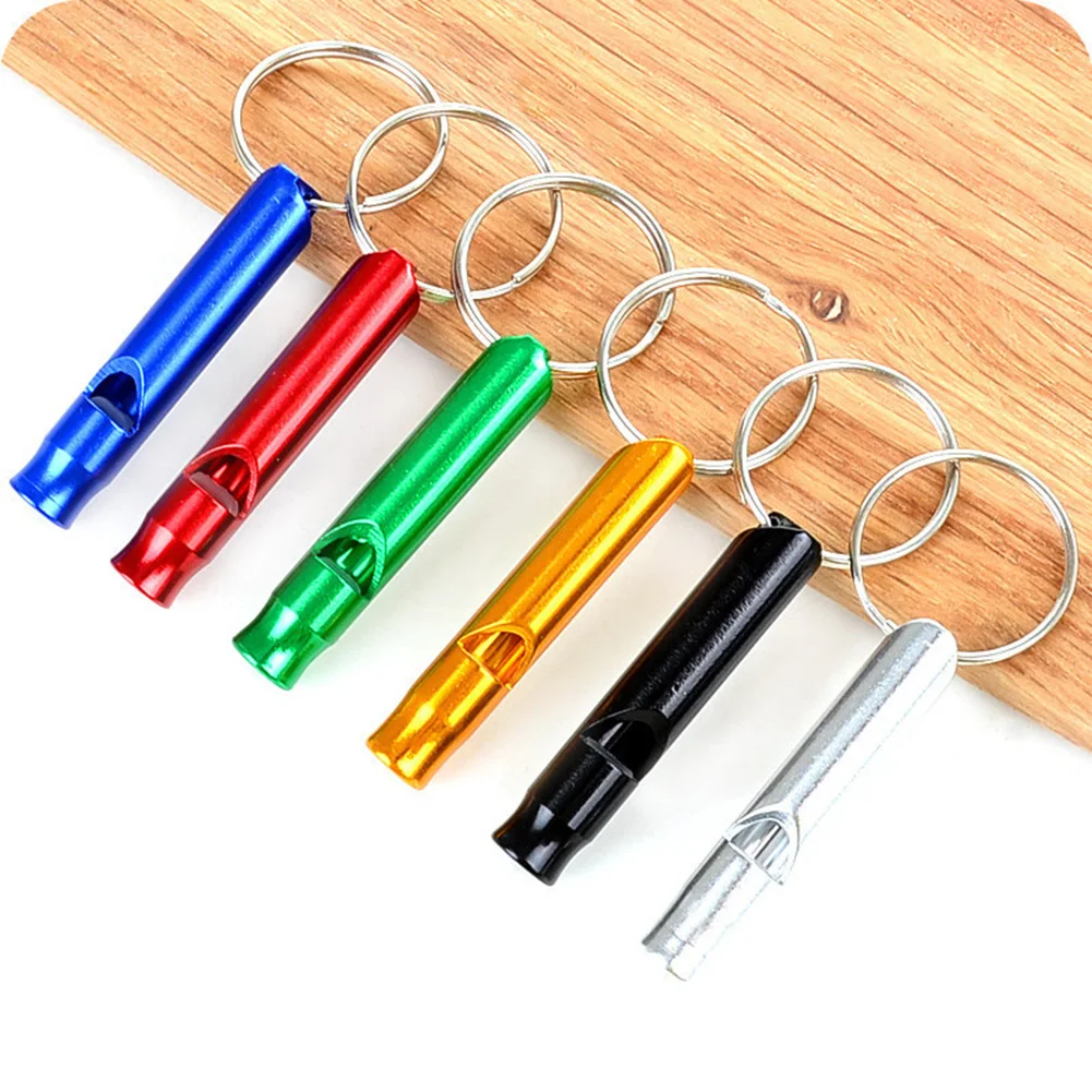 Pet Dog Training Whistle Portable Multifunctional Aluminum Alloy Whistle Pet Acessorios With Ring Random Color