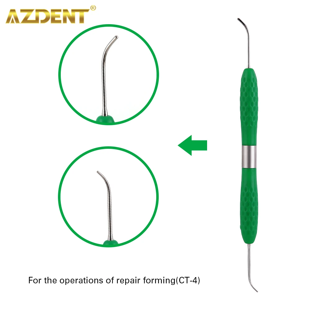 AZDENT dentystyczny wypełniacz do narzędzi regenerujących wypełniony żywicą estetyczny nóż do odnawiania silikonowy uchwyt przyrząd do stomatologii