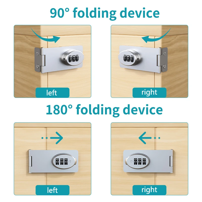 Slide Latch Lock for Small Doors Password Locks Door Garage Garden MechanicalSecurity Cabinets Barn Door Bathroom Outdoor