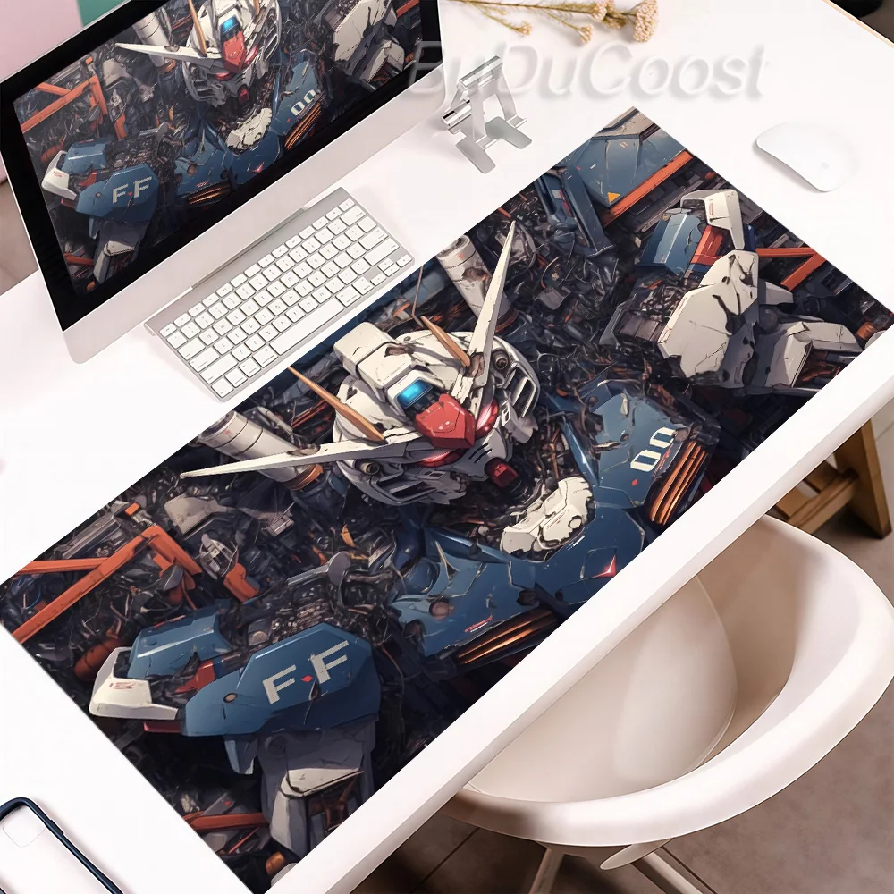 Gundam Mechanical Warrior Mauspad für Gamer, großes Computer-Notebook-Mauspad aus Gummi, Teppich, Gaming-Zubehör, Tastatur-Schreibtischunterlage