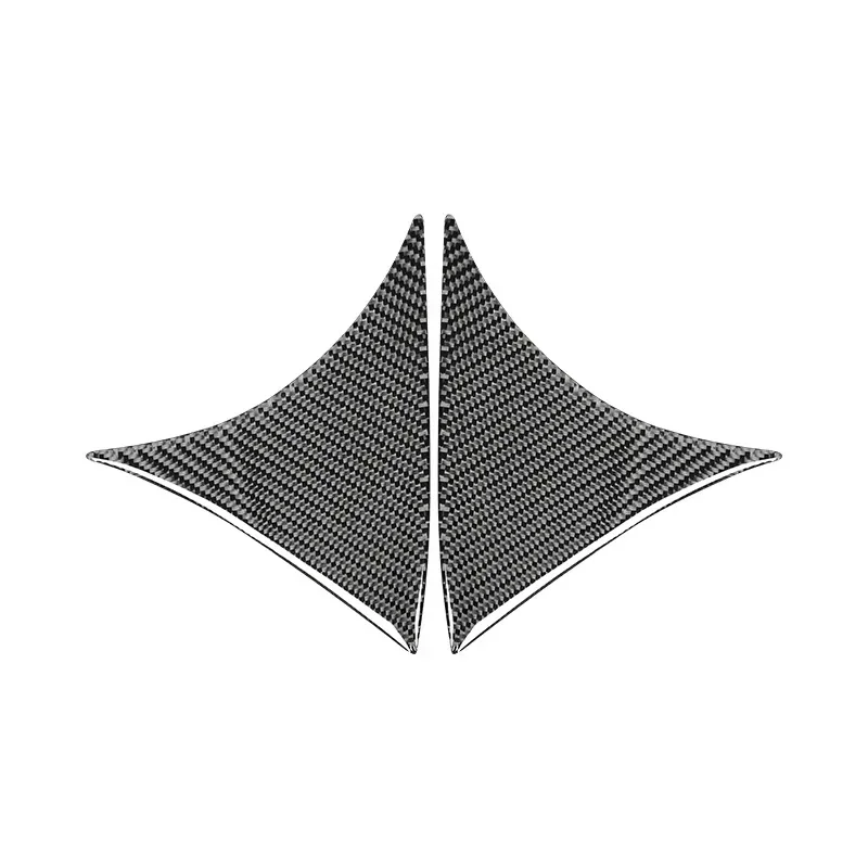Carbon Fiber Car Hatchback Tail Wing Rear Bumper Trim Lip Spoiler Triangle Panel Decoration Sticker For Mazda 3 Axela 2014-2017 3