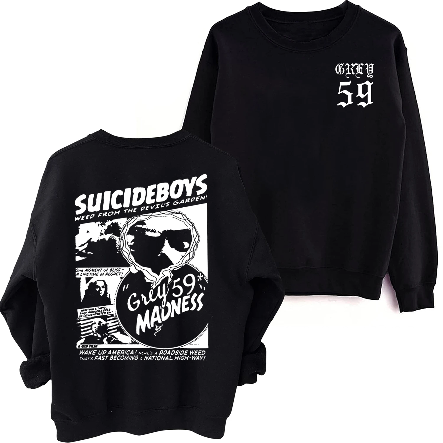 Suicideboys Music Sweatshirt Suicideboys G59 Crewneck Hoodie Suicideboys Merch Oversized Sweatshirt Pullover Tops