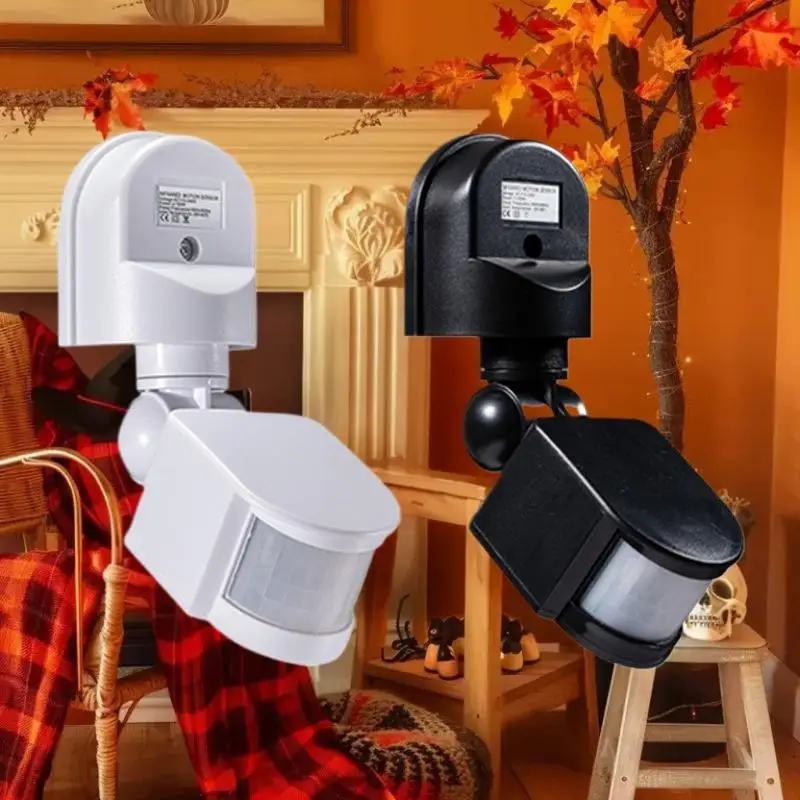 PIR مستشعر الأشعة تحت الحمراء التيار المتناوب 110 فولت 220 فولت مستشعر حركة الإنسان مفتاح بصري الاستشعار عن بعد التحكم البصري قابل للتعديل تأخير التبديل