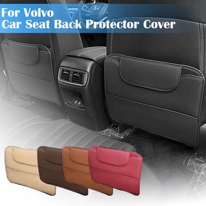 

2PCS Car Back Seat Anti Kick Pad Anti-dirty Mat For Volvo XC90 XC60 C30 T6 S60 C70 XC40 V40 XC70 V70 V60 V50 S80 S40 AWD V90 S90