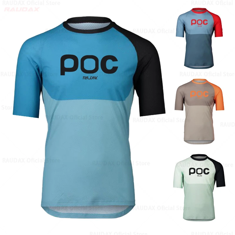 

RAUDAX POC Mx Short Sleeve Motocross Cycling Jersey Downhill Mountain Bike MTB Shirts Offroad DH Motorcycle Motocross Clothing