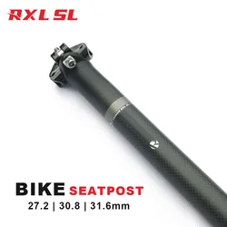 Bike Seat Post,27.2/30.8/31.6mm,Zero Offset Carbon Seatpost,Bicycle Parts For Mountain Bike,
