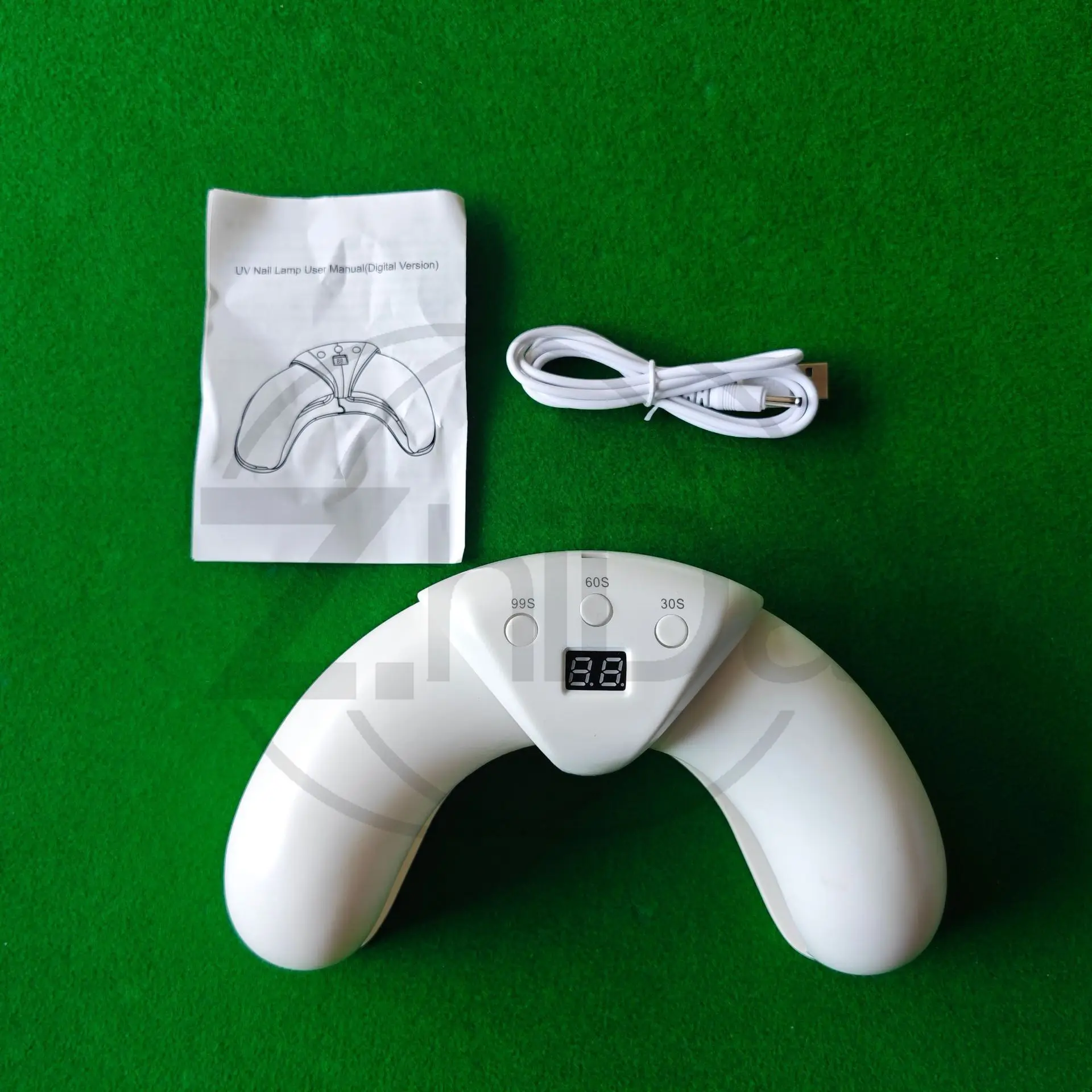 Quick-drying crescent manicure light anti-black hand dual light source phototherapy nail induction retractable U-shaped light