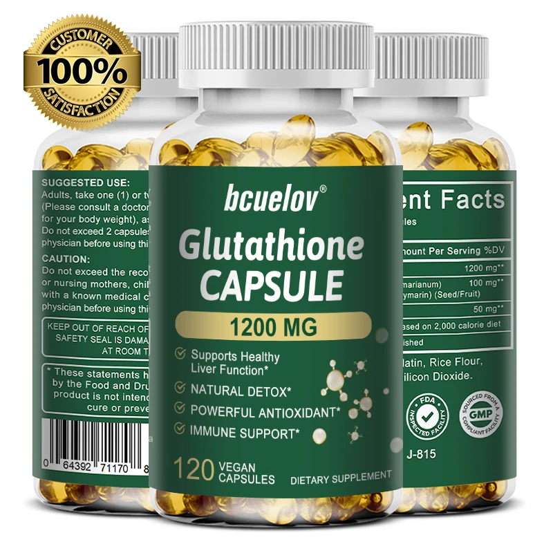 Glutathione Antioxidant - Supports Liver Health, Detoxification, Reduces Dark Spots and Hemorrhoids, Gluten Free, Non-GMO