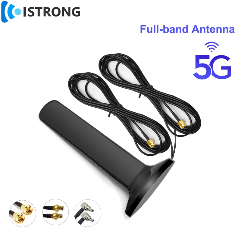 5G Full-band Otário Antena 12dbi Outdoor Amplificador de Sinal de Longo Alcance 4G 3G GSM Rede Booster SMA TS9 para Wifi Router Modem