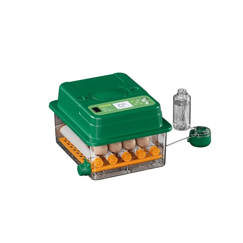 

Factory Sale Fully Automatic Chick Egg Incubator 12 Eggs Dual Power Supply Poultry Egg Hatcher