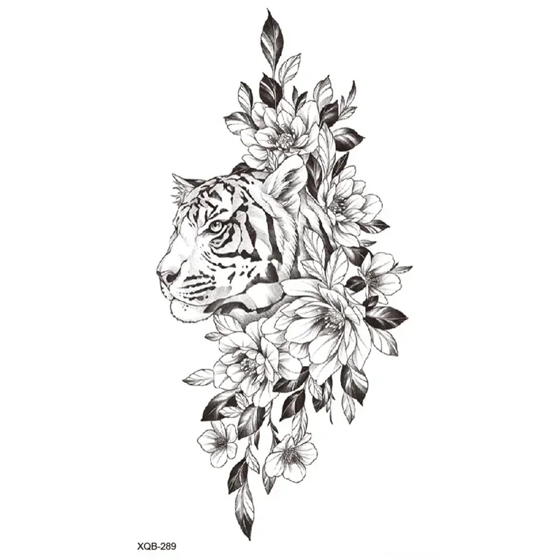 1 Uds. Tatuajes temporales de flores rosas, tatuajes temporales Flash, pegatina de tatuaje impermeable, arte corporal, brazo, muñeca, tatuaje de manga falsa