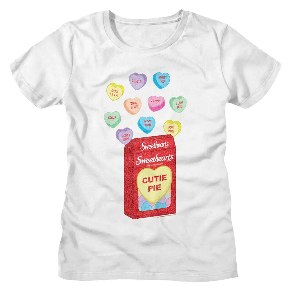 Sweethearts Cutie Pie Box Women's T Shirt Hearts Candy Everywhere Flirt Giggle