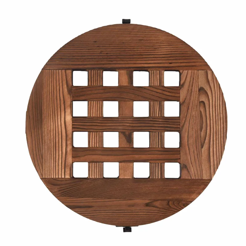 AB33-25Cm Wood Flower Pot Removable Tray Plant Holder Stand Base With Wheels Planter Flowers Pot Mover Trolley Plate