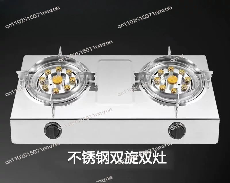 nine-head-high-power-desktop-gas-stove-double-burner-liquefied-gas-stove-household-energy-saving-stainless-steel-desktop-cooker