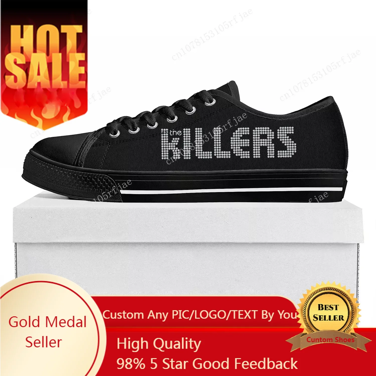 

The Killers Rock Band Low Top Sneakers Mens Womens Teenager Canvas Sneaker Prode Casual Couple Shoes Custom Shoe