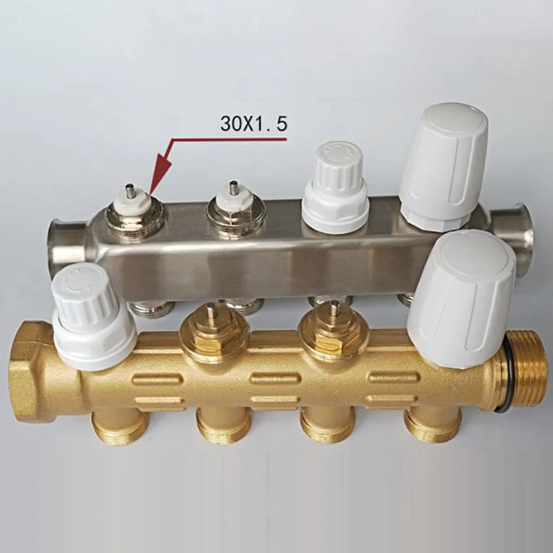 4pcs Floor Heating Manifold Hand Wheel Switch Accessories White Handle Radiator Automatic Temperature Control Valve Switches