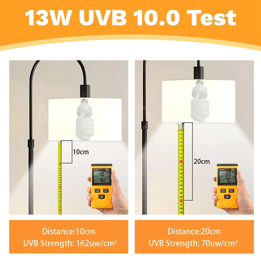 UVB5.0 10.0 سحلية الكالسيوم الملحق مصباح 13 واط 26 واط الأشعة فوق البنفسجية لمبة E27 توفير الطاقة الزواحف مصباح السلاحف البرمائيات التدفئة الإضاءة