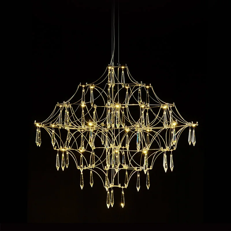 Firefly Crystal Ceiling Chandelier Pendant Light Living Dining Room Bedroom Chandelier Modern Ceiling Suspension Lamp