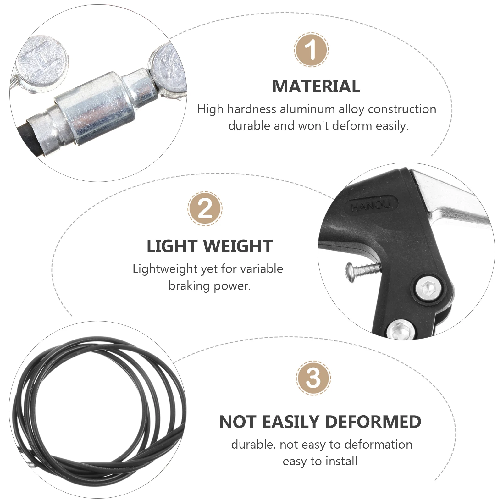 

1 set Universal Bike Set High Quality Aluminum Alloy Disc Brake Accessories For Bicycle White Easy Install