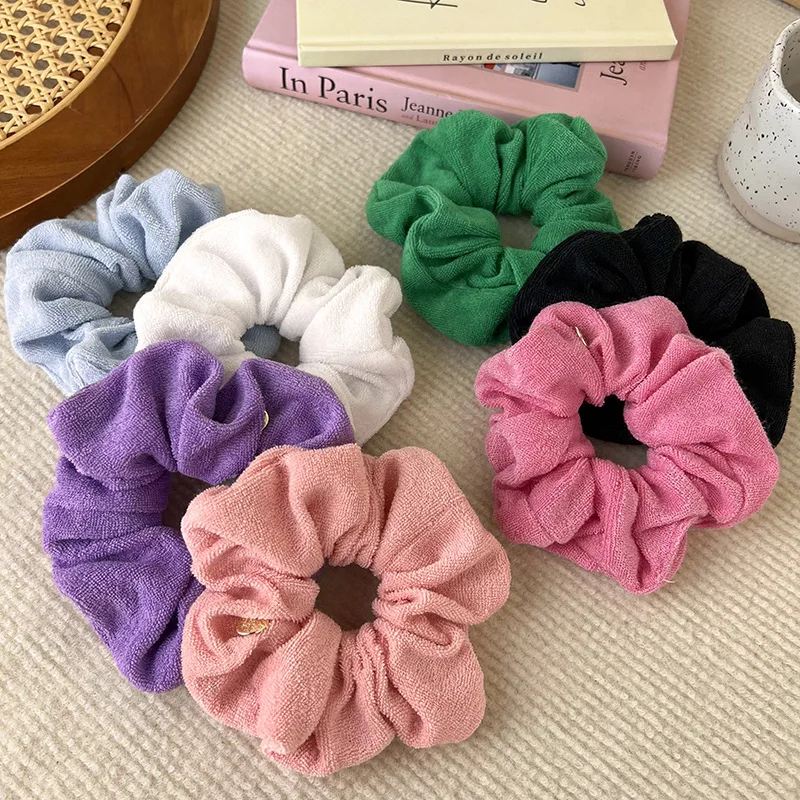 Candy Colors Women Scrunchies High Elastic Hair Bands Solid Color Rubber Bands Ponytail Holder Headband Accessories Hair Ties