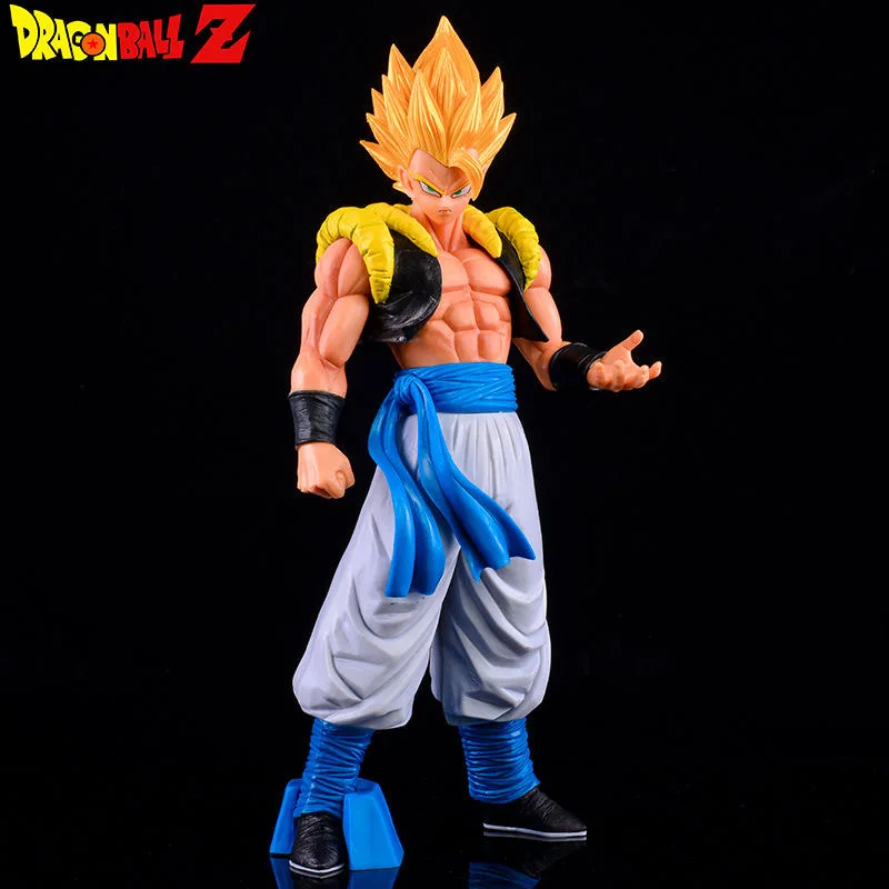 27CM Anime Dragon Ball Gogeta figura risoluzione dei soldati Nero modello in piedi giocattolo collezione regalo figura di Aciton Set grande bambola