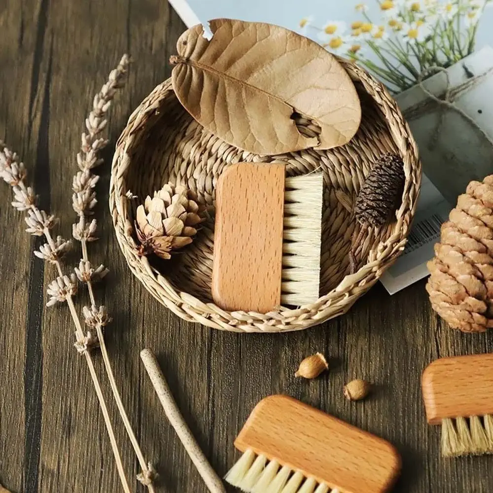 Accessori per unghie Setola di maiale Spazzola per polvere per unghie Lucidatura per dita Polvere Pulita Rimuovi polvere Spazzola per pulizia unghie in polvere