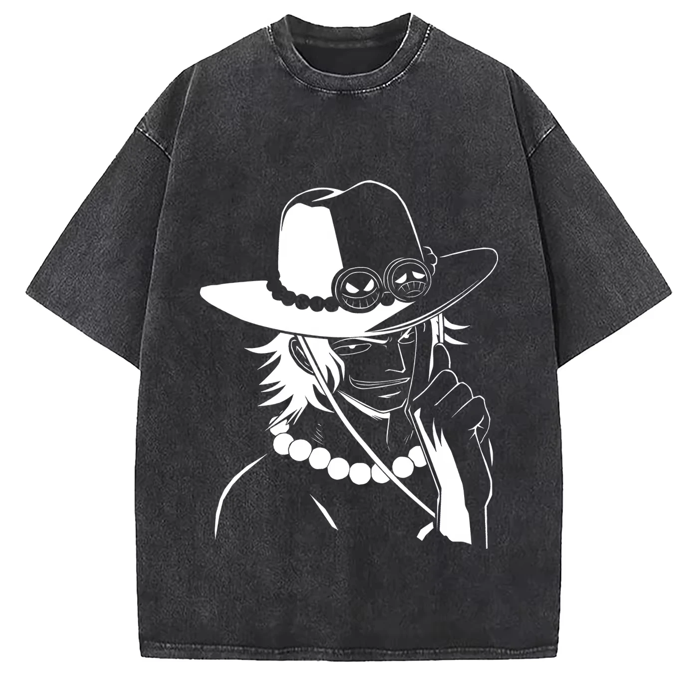 

Vintage One Piece Luffy Anime Wash Oversize T-Shirt Zoro Tees Short Sleeve Couple Men Women Streetwear Casual Tops Unisex Autumn