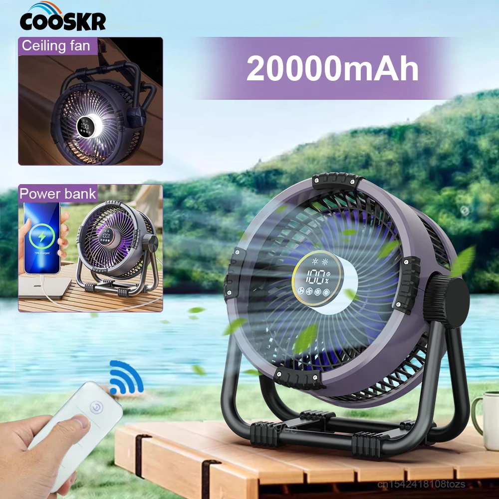 ventilateur-de-camping-exterieur-sans-fil-20000mah-ventilateur-de-plafond-pour-tente-4-vitesses-reglables-circulation-d'air-ventilateur-de-bureau-avec-lumiere-led-et-telecommande
