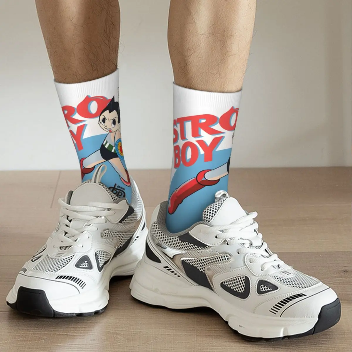 Homens Astroboy Tetsuwan Atom Crew Socks, Retro Harajuku, Astro Boy, Street Style, Novidade Padrão