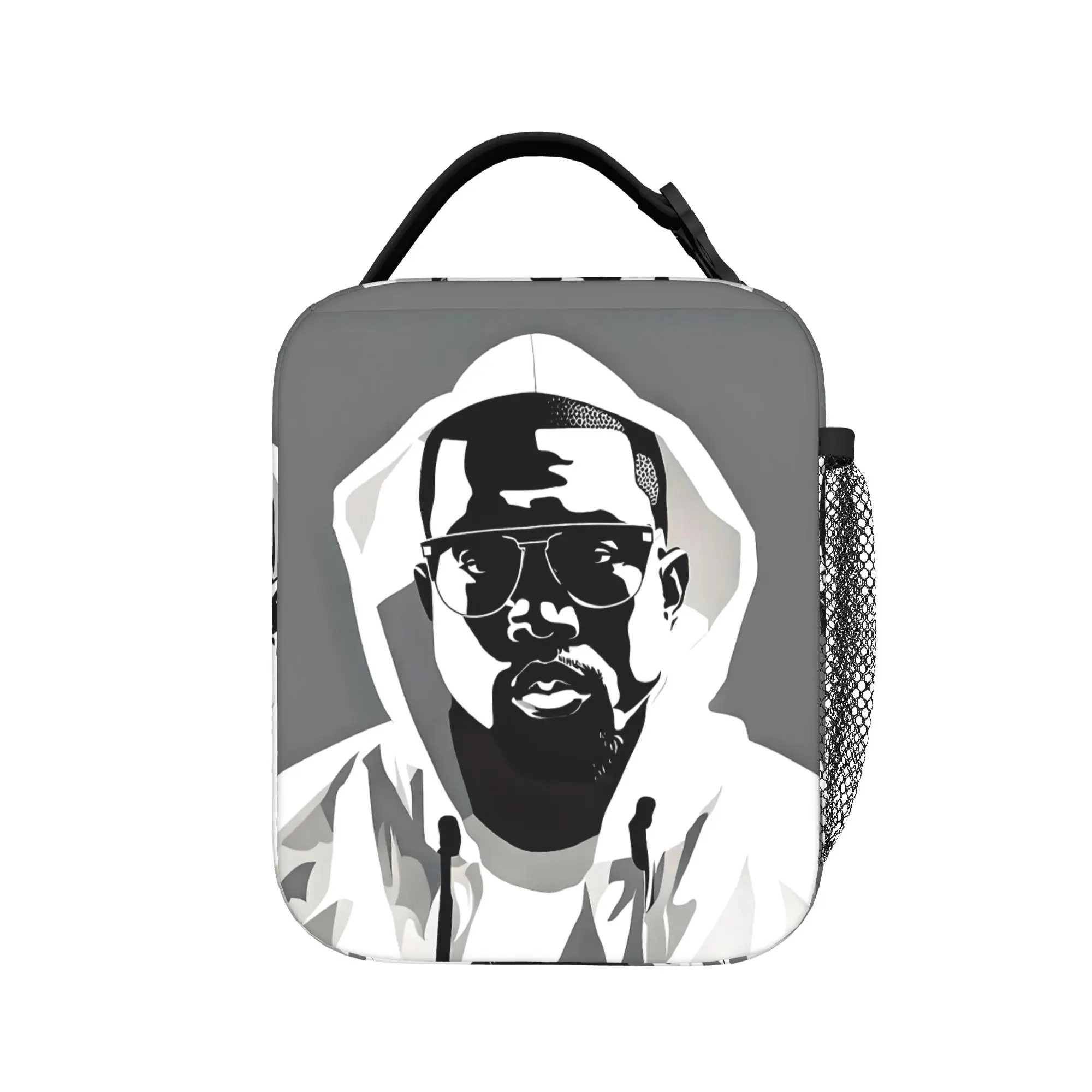 Kanye West Insulated Lunch Bags Large Rap Hip Hop Meal Container Cooler Bag Lunch Box Tote School  Travel Food Handbags