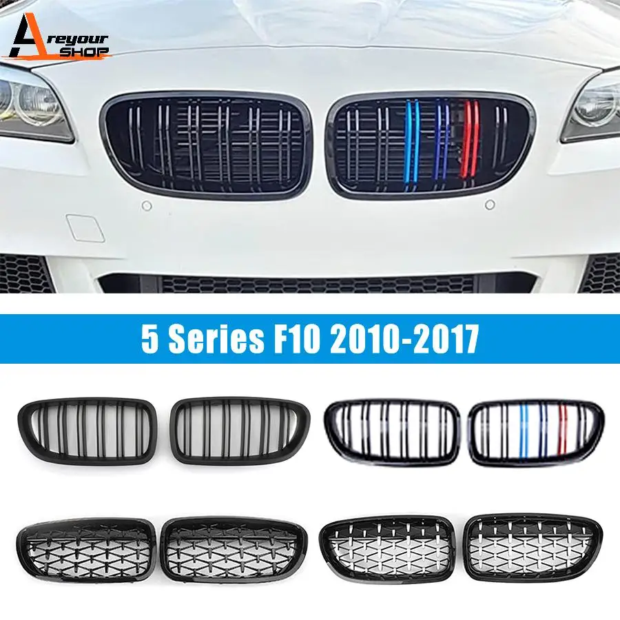 Car Gloss Black Front Kidney Grille for BMW 5 Series F11 F10 2010 2011 2012 2013 2014 2015 2016 Sedan Touring