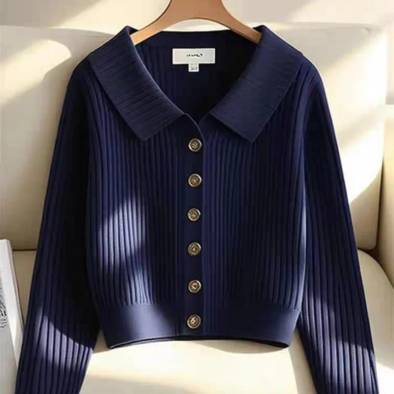 

Вязаный женский свитер, корейская зимняя одежда, модные свободные осенние джемперы для отдыха, однотонный женский кардиган с длинными рукавами