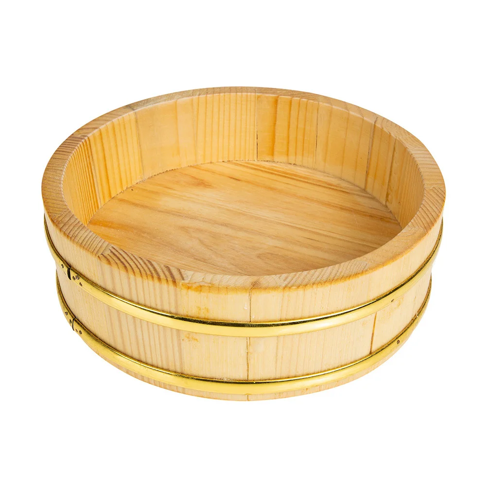 

Sushi Bucket Wood Rice Mixing Convenient Container Japanese Serving Food Tray Trays Cuisine Storage Box Style