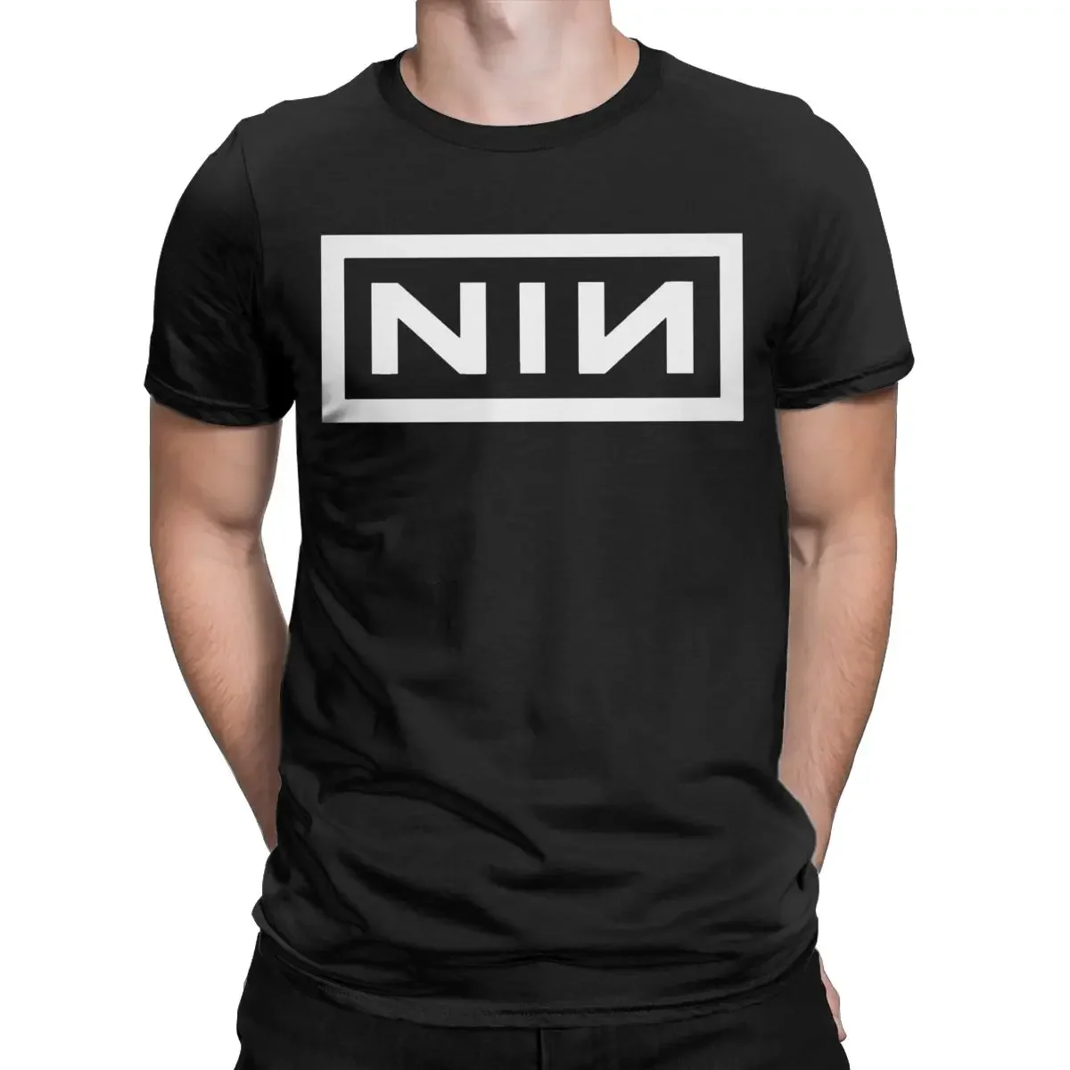 Novelty Nine Inch Nails NIN T-Shirts Men Crew Neck 100% Cotton T Shirt Short Sleeve Tee Shirt Summer Clothing