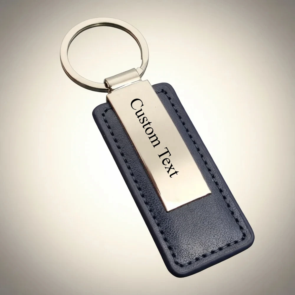 Leder-Schlüsselanhänger mit Zinklegierungsplatte, Auto-Schlüsselring, Taschenanhänger, Modischer Kreativer Schlüsselanhänger für Männer und Frauen, Accessoire-Geschenk