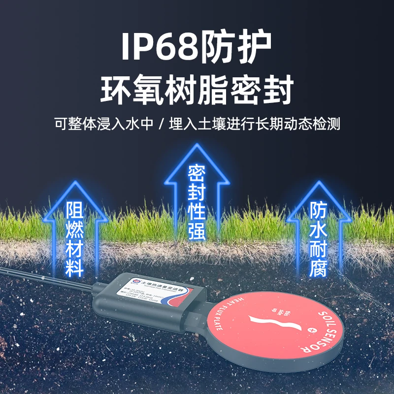 Soil heat flux transmitter sensor plate flow meter geotechnical meteorology transfer monitoring