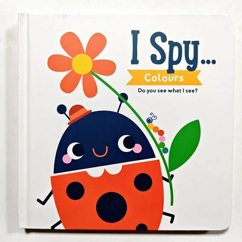 English version of children's color card cognitive book I Spy... Colors