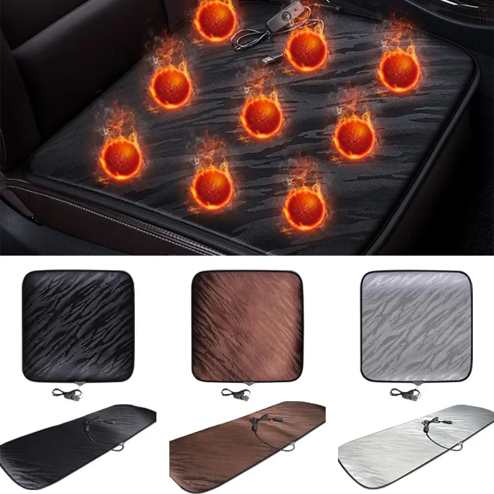 12V Universal Car Heating Square Pad 45*45*10cm Car Electric Heat Seat Cushion For Winter Household Auto Accessories D2O2