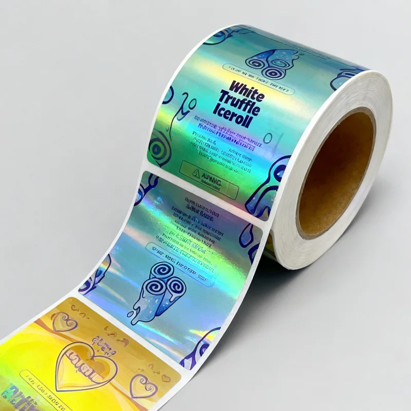 Maßgefertigte Holographische Shampoo-Körperpflege Wasserfeste Vinyl-Aufkleber Regenbogen-Farbwechsel Flaschen-Selbstklebeetiketten – Detail 3