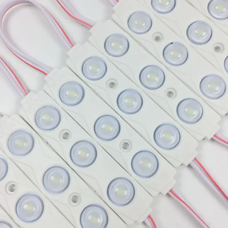 100pcs 1.5W High Power SMD 2835 Led Module 160degre DC12V Waterproof 3led Injection Light For Shop Signboard Advertisement