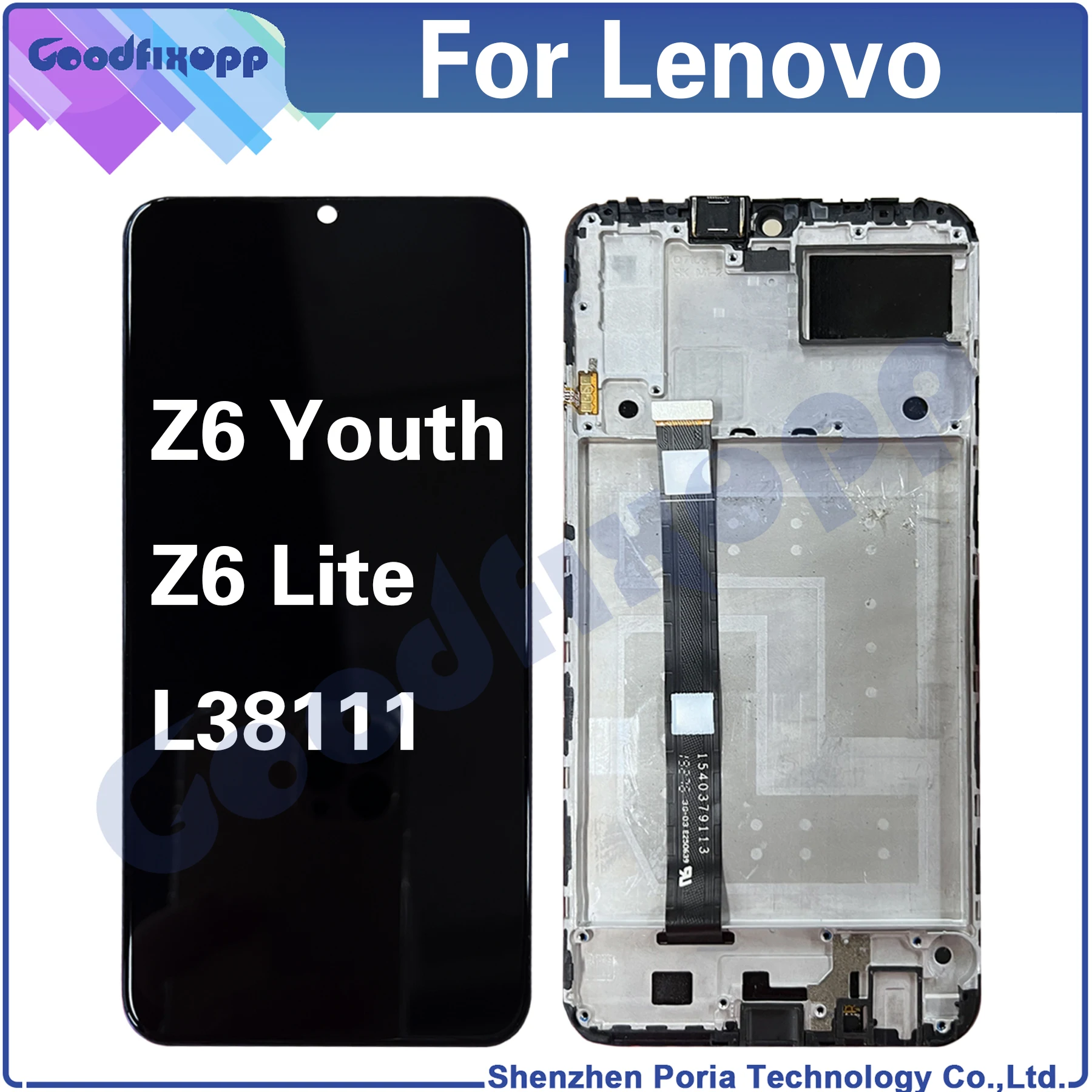 

For Lenovo K10 Note Z6lite LCD Display Touch Screen Digitizer Assembly For Lenovo K10Note Z6 Lite L38111 Z6 Youth Screen Replace