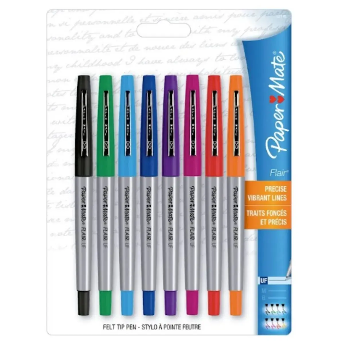 Paper Mate Flair Ultra Thin Pen Assorted C/8