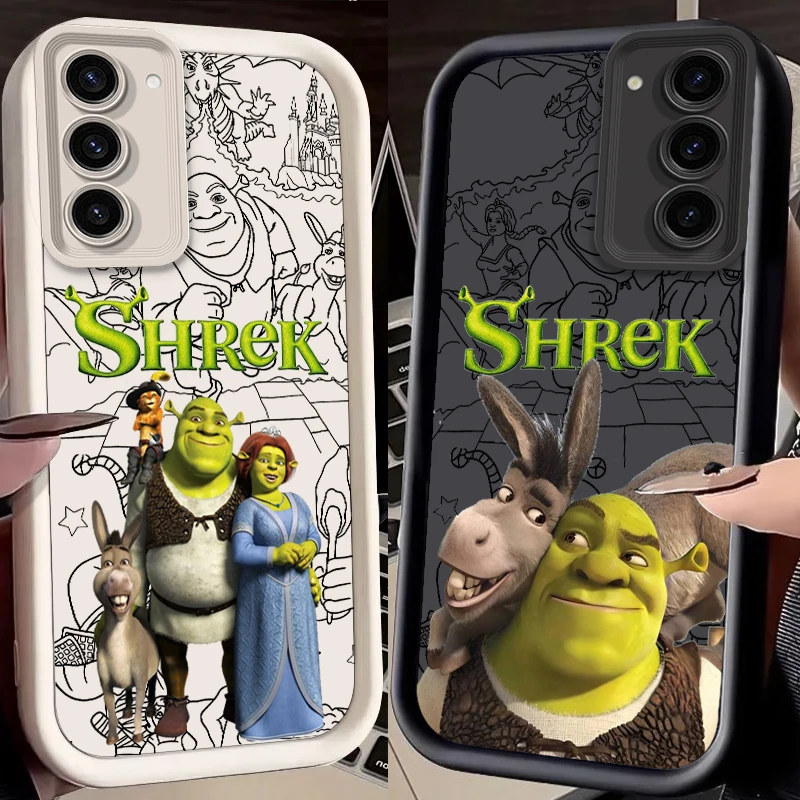 Movie Anime S-Shreks Art For Samsung Note 20 S24 S23 S22 S21 S20 Ultra Plus FE A25 A23 A22 A15 A31 5G Eye Ladder TPU Phone Case