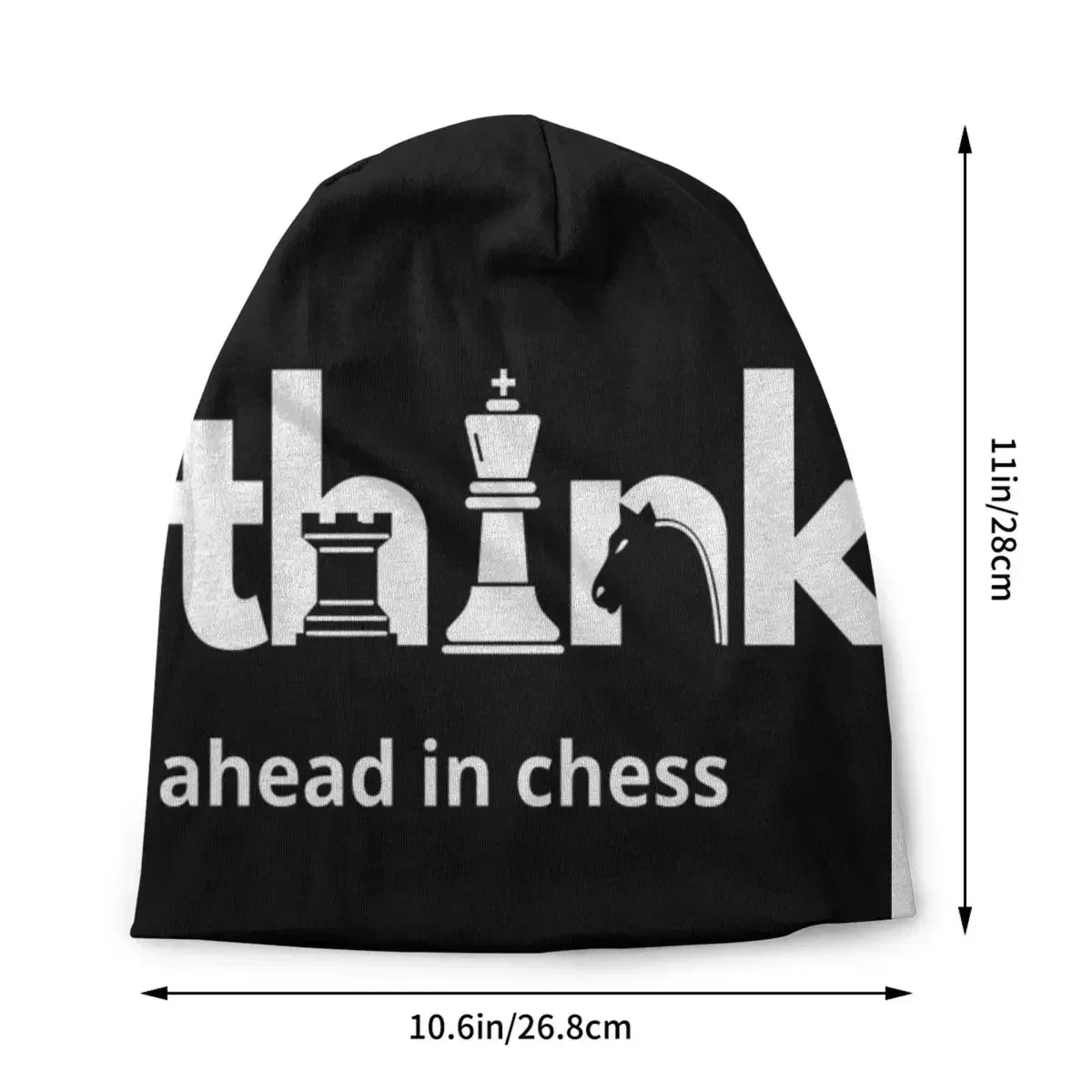 Think Ahead In Chess Bonnet Hat Knit Hats Men Women Fashion Unisex Funny Winter Warm Skullies Beanies Caps