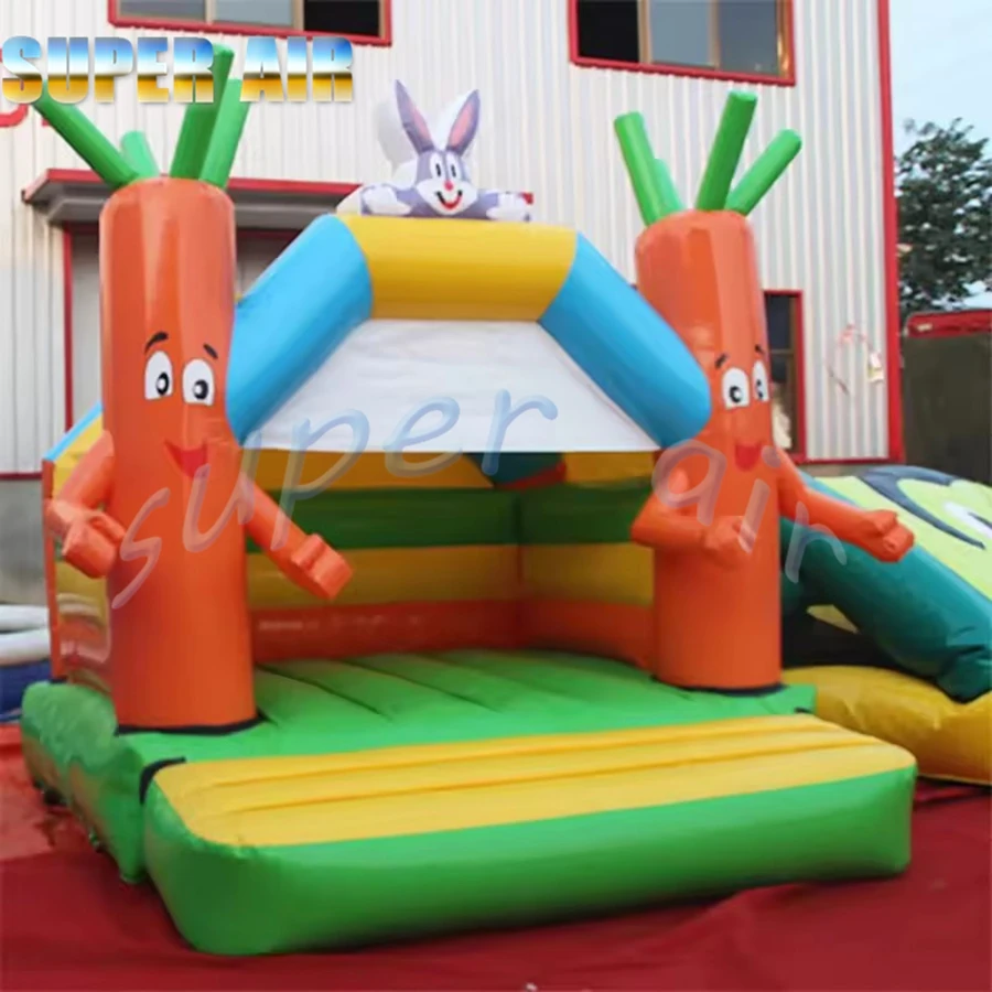 Portable outdoor children's amusement park inflatable pirate slide with air fan for rental