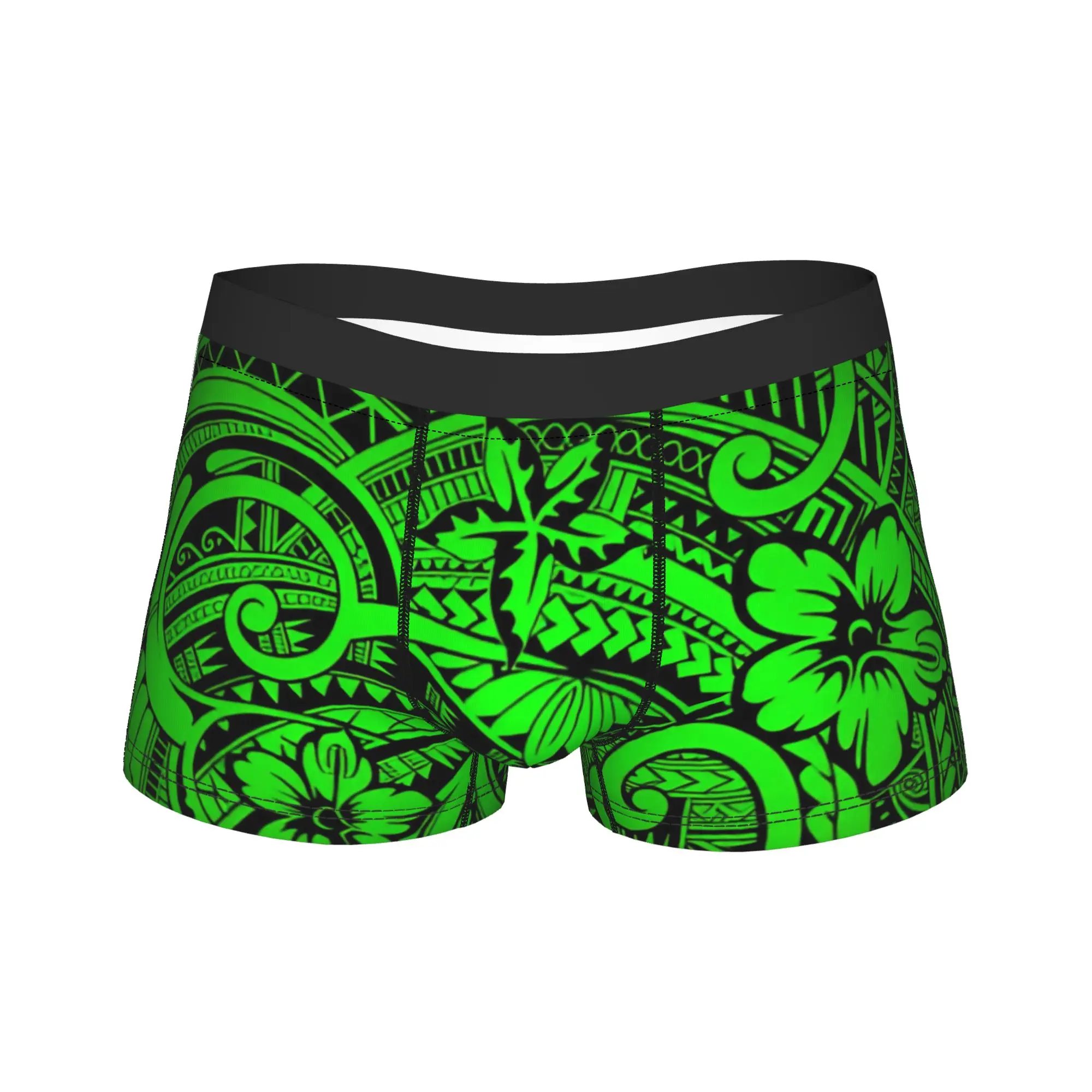 Polynesian Art Underwear  Breathable Underpants Custom Boxer Brief For Male Pouch Plus Size Boxer Shorts
