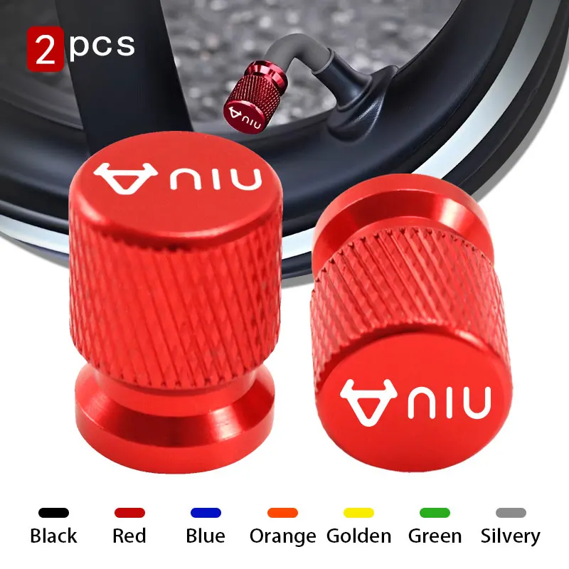 Motorcycle CNC Aluminum Tire Valve Air Port Stem Cover Caps For Niu N1 N1S M1 U1 M+ Ngt U+ A /B NQi MQi UQi GT /GTS 2018-2026