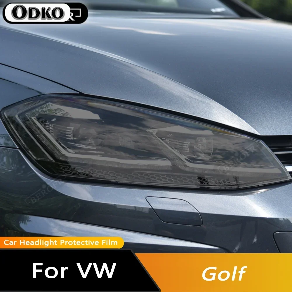 

Черная защитная пленка для фар автомобиля, прозрачная наклейка из ТПУ для заднего фонаря для Volkswagen VW Golf 7 MK7 2012-2019, аксессуары